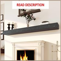 Fireplace Mantel Shelf Gray Finish 72x8x3