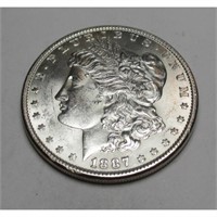 1887 P BU Grade Morgan Silver Dollar