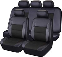 CAR PASS 11pcs PU Leather Universal Seat Cover