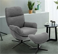 Modern Swivel Rocking Chair & Ottoman Set