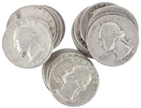 Lot of 20 Washington Quarters 90% Silver