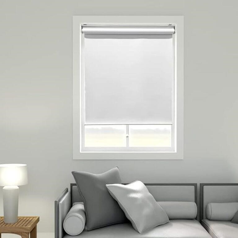 Cordless Roller Blind (White, 24" W x 72" H)