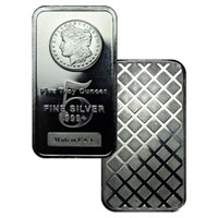 5 oz. Morgan Design Silver bar - .999 Pure