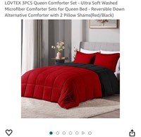 LOVTEX 3PCS Queen Comforter Set