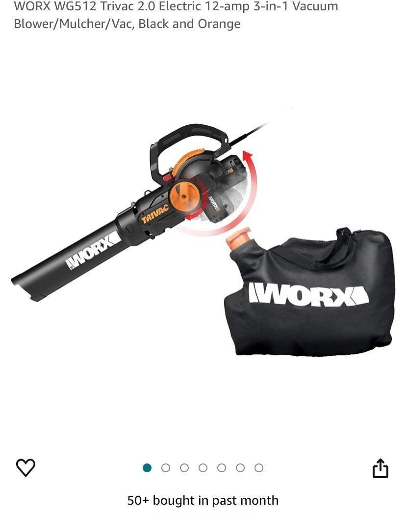 WORX WG512 Trivac 2.0 Electric 12-amp 3-in-1