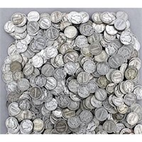 Lot of (300) Mercury Dimes -$30 Face -90% Silver