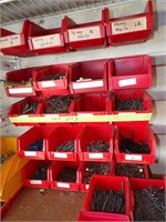 ALL THE BINS OF SCREWS AND MISC BEHIND THE TAPE