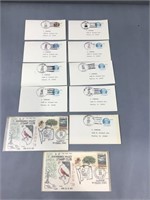 Postmark, cancellation collection, and two