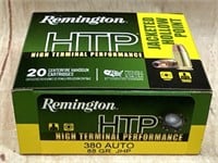 Remington HTP Jacketed Hollow Point 380 Auto Ammo