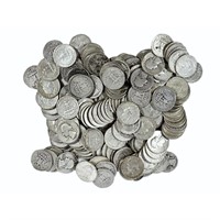 (100) Washington Quarters -90% Silver 1964 back