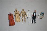 Six Vintage Star Wars Figures