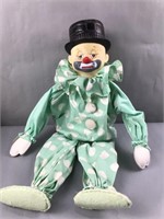 Clown in top hat doll