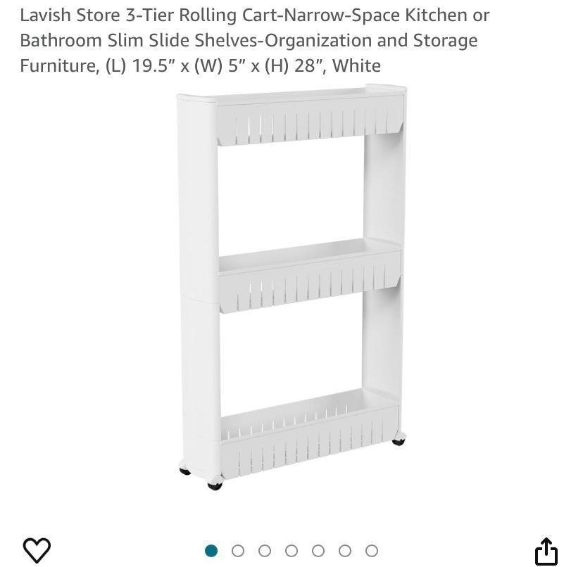 Lavish Store 3-Tier Rolling Cart-Narrow-Space