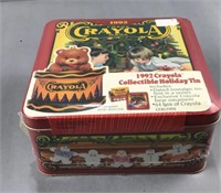 1992 crayola collectible holiday tin with