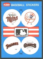 Stickers Minnesota Twins New York Yankees San Dieg