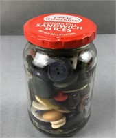 Bottle of buttons