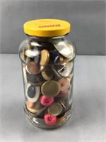 Jar of antique buttons