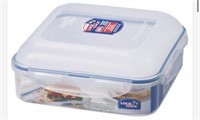 Lock&Lock 1.7L Square Lunch Box w Curved Lid RED