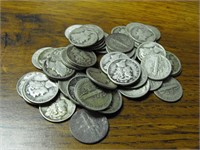 50 Mercury Dimes from Photo
