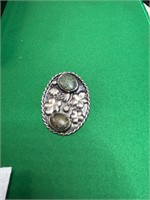 H27 Silver & Turquoise Brooch