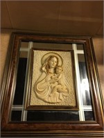 FRAMED 3-D RELIGIOUS MIRROR