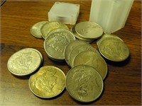 (20) Assorted Date Peace Silver dollars