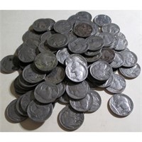 (50) Buffalo Nickels Readable Full Dates