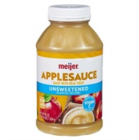 46oz MEIJER Brand Unsweetened Applesauce NEW