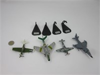 4 avions militaires en métal