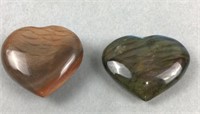 Polished stone hearts