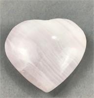 Pink Mangano Calcite polished heart