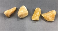 Natural orange calcite stones