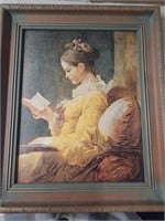 Young Girl Reading Print