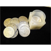 (20) XF Plus Morgan Silver Dollars in Tube