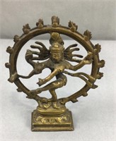 Solid brass Nataraja Shiva statue figure