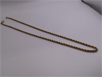 14kt Ylw Gold 18" Rope Necklace 4.6g unisex Nice