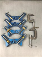 Set of 4 corner clamps 2 c clamps