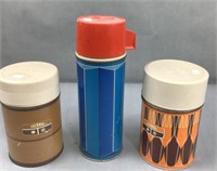 3 count vintage Thermos bottles