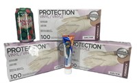 3 boites de 100 gants Protection vinyle P-M +