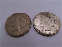 (2) 1922/23 PEACE SIlver Dollar Coins