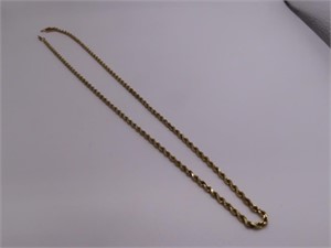 14kt Ylw Gold 18" Rope Necklace 9.4g latch clasp