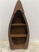 Vintage Hanging Wooden Boat Shelf