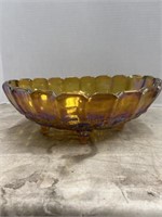 Vintage Carnival Glass Fruit Bowl
