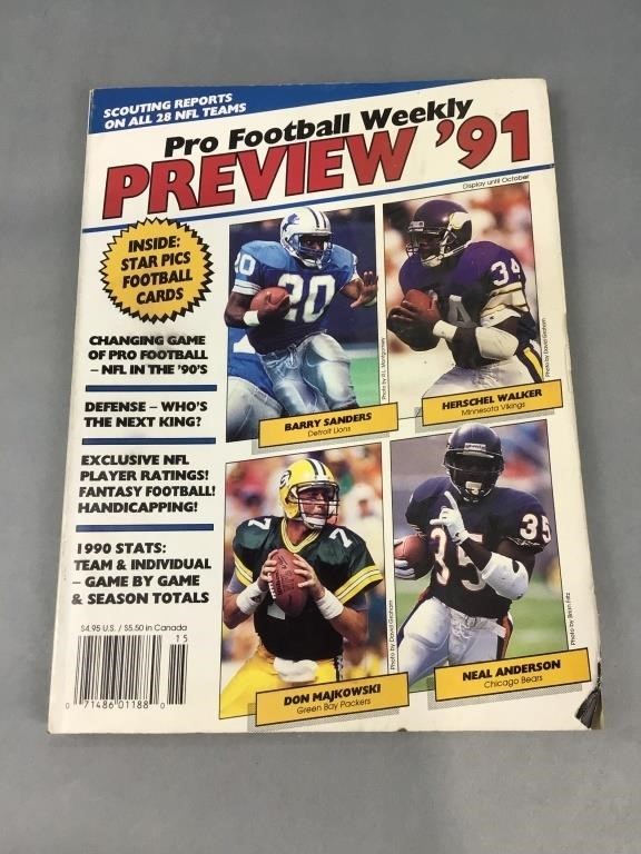 Pro football weekly preview, 1991 complete with