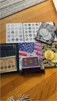 Five coin books, with quarters, Sacagawea