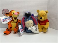 NEW Pooh, Tigger & Eeyore Bean Bag Plush