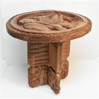 AFRICAN ELEPHANT CARVED WOODEN TABLE STAND 2 PCS