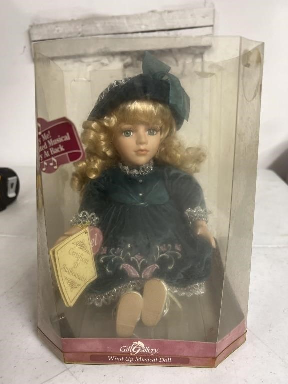 Vintage Musical Porcelain Doll
