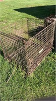 Iron crate with folding side 32 x 40 x 30