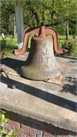 Large iron bell, 21 inch base